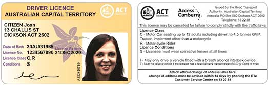 ACT Full Driver Licence